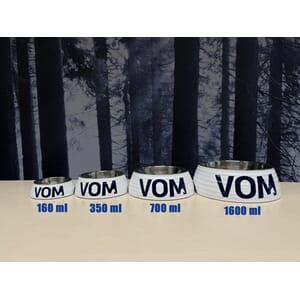 Dogman matskål med VOM logo